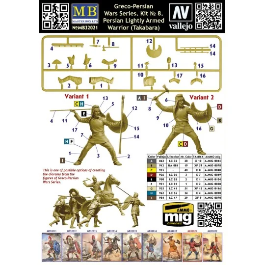 Persian Lightly Armed Warrior (Takabara) Greco-Persian Wars Series....