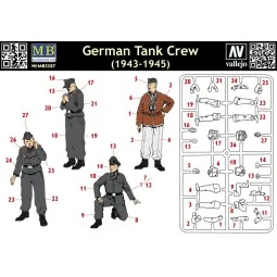 Deutsche Panzerbesatzung Set I, 1/35 - Master Box Ltd. 3507 2
