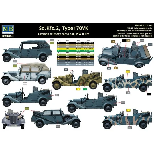 Sd.Kfz.2 Type 170 VK, 1/35 - Master Box Ltd. 3531