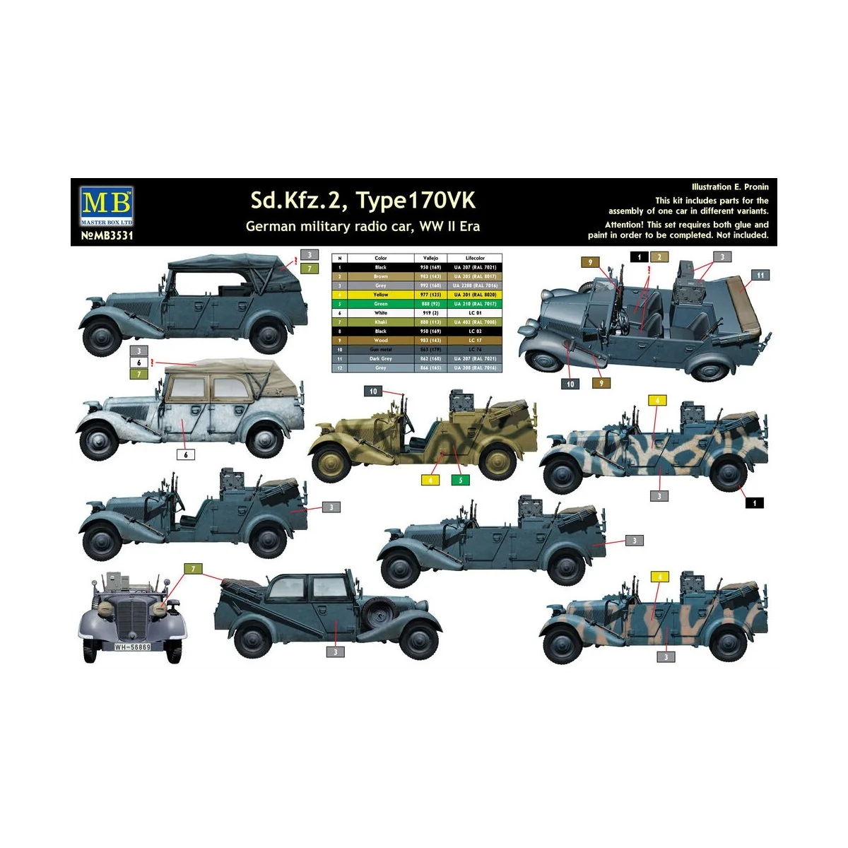 Sd.Kfz.2 Type 170 VK, 1/35 - Master Box Ltd. 3531