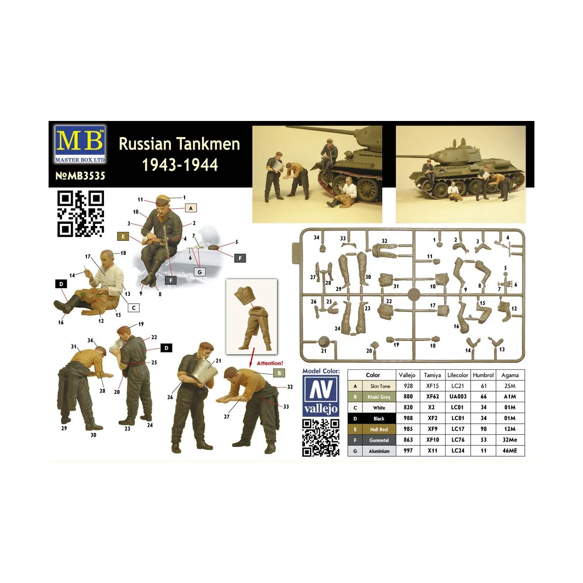 Russian Tankmen 1943-1944, 1/35 - Master Box Ltd. 3535