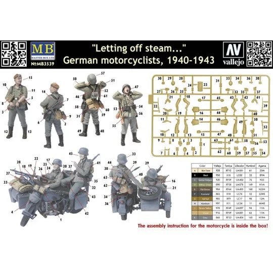 German Motorcyclists 1940-42, 1/35 - Master Box Ltd. 3539
