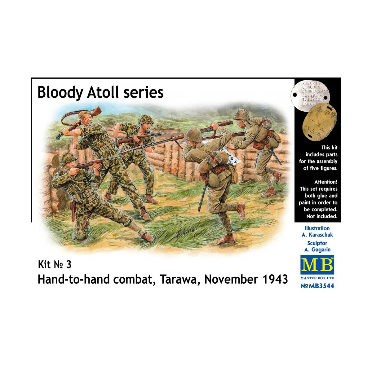 'Bloody Atol' Hand-to-hand fight, Tarawa, 1/35 - Master Box Ltd. 3544