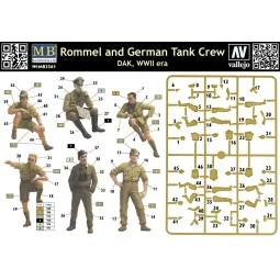 Rommel & German tank crew, DAK, WWII era, 1/35 - Master Box Ltd. 3561 2