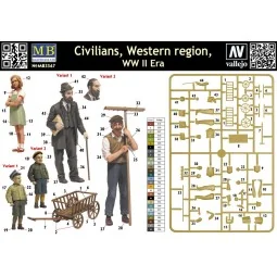 Civilians, Western region, WWII era, 1/35 - Master Box Ltd. 3567 2