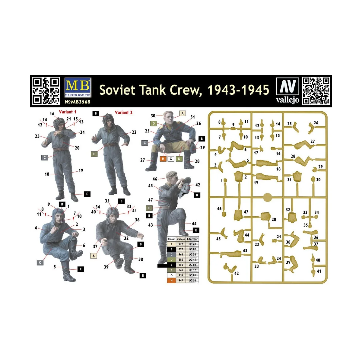 Soviet tank crew, 1943-1945, 1/35 - Master Box Ltd. 3568