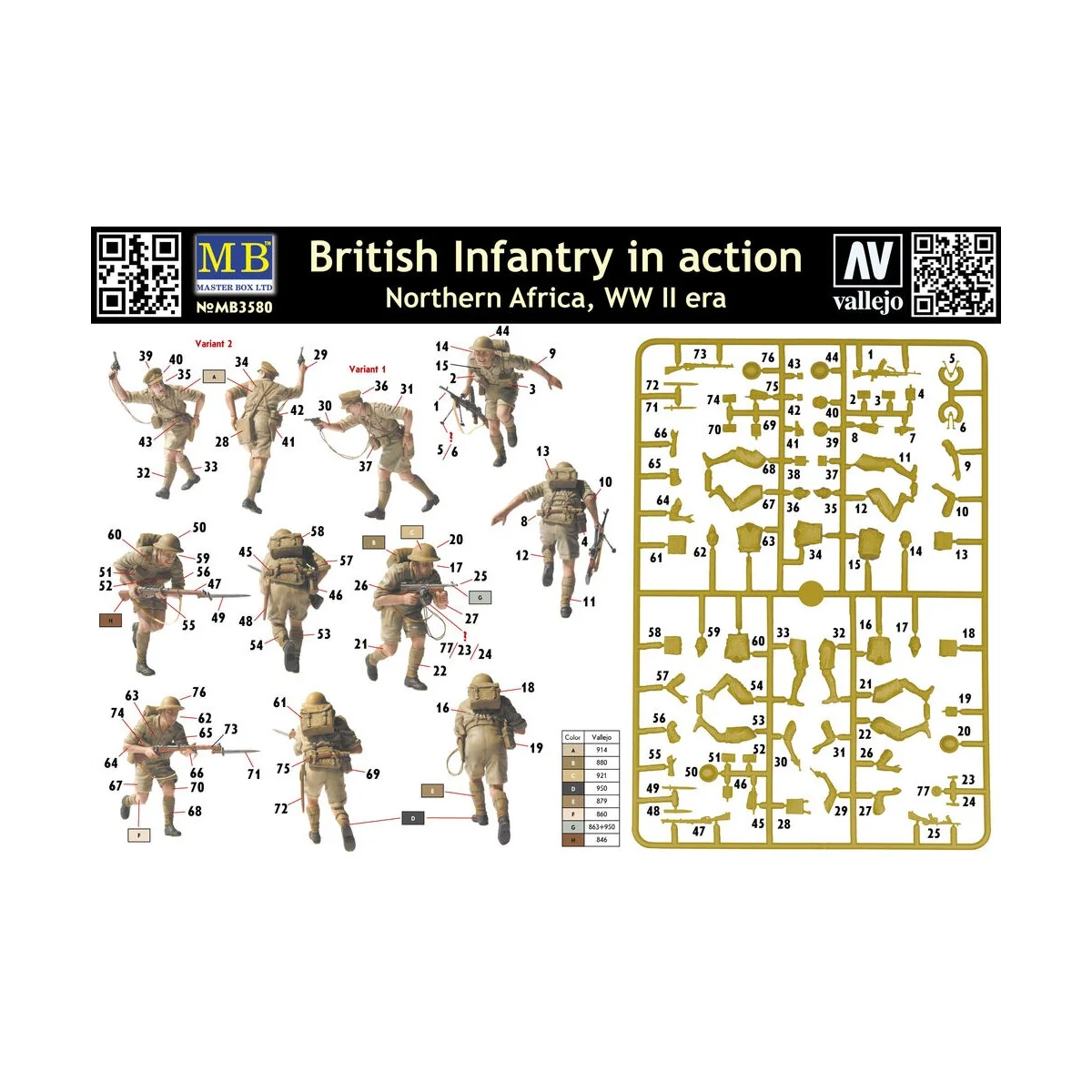 British Infantry North Africa Desert, 1/35 - Master Box Ltd. 3580