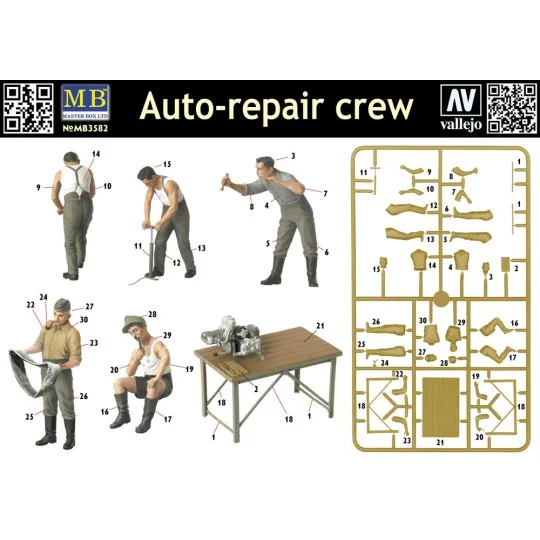Auto-Repair Crew, 1/35 - Master Box Ltd. 3582