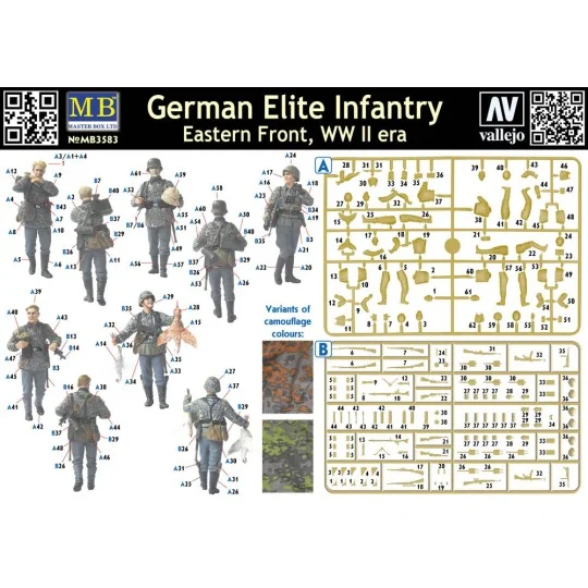 German Elite infantry, Eastern Front WWII, 1/35 - Master Box Ltd. 3583