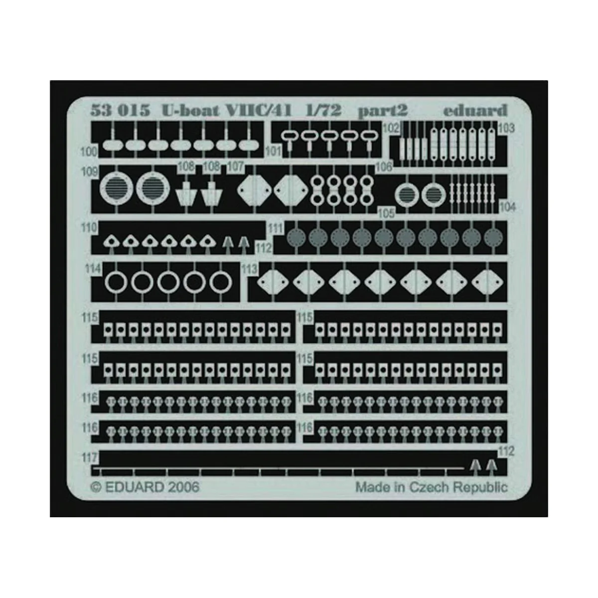 U-boat VIIC/41 für Revell Bausatz, 1/72 - Eduard Accessories 53015 U-boat VIIC/41 für Revell Bausatz, 1/72 - Eduard Accessories 53015