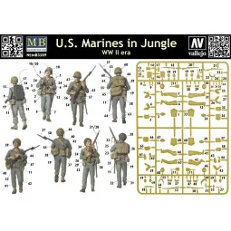 U.S. Marines in jungle, WWII era, 1/35 - Master Box Ltd. 3589 2