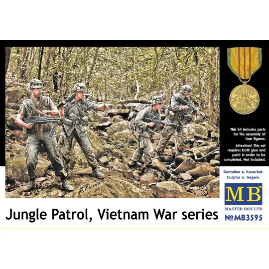 Jungle patrol, Vietnam War series, 1/35 - Master Box Ltd. 3595