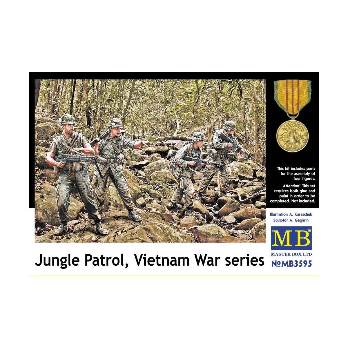 Jungle patrol, Vietnam War series, 1/35 - Master Box Ltd. 3595