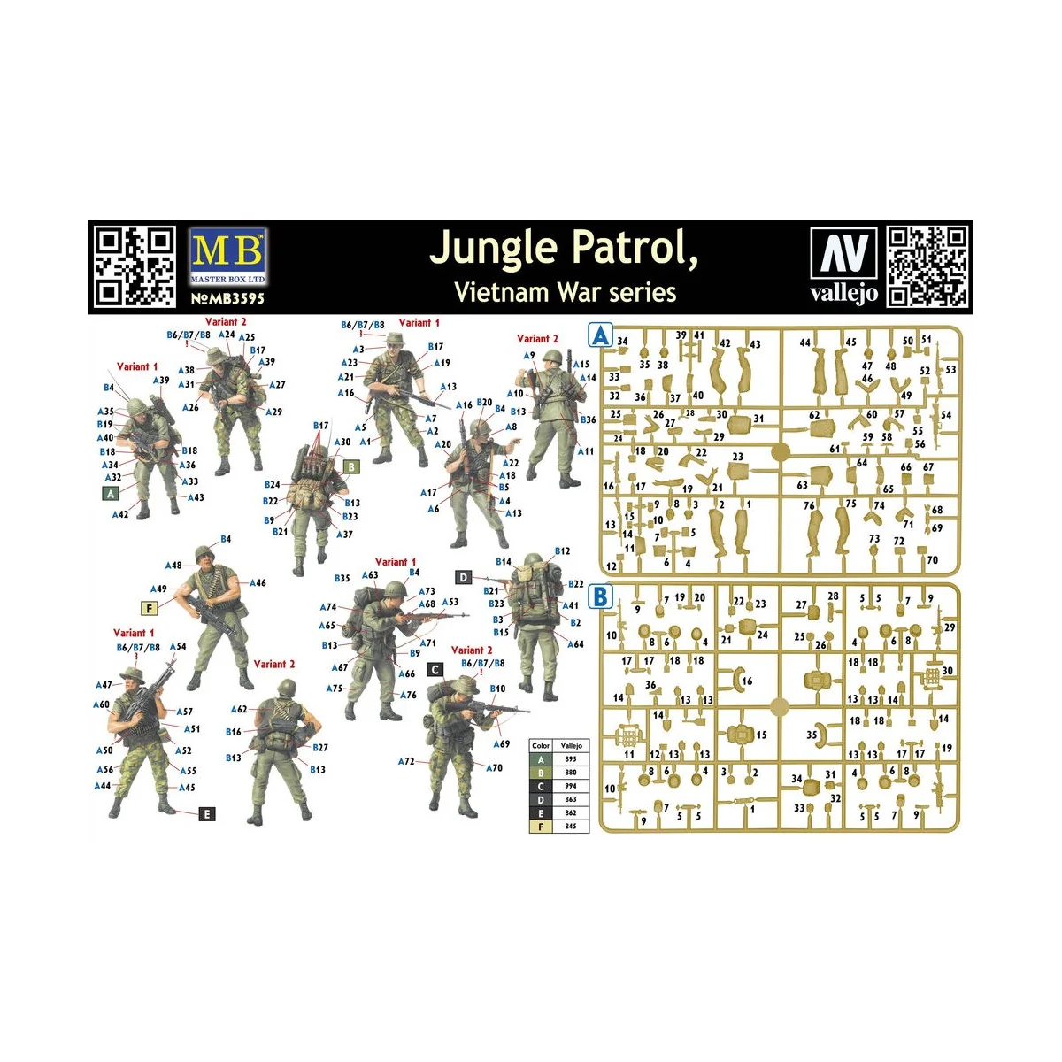 Jungle patrol, Vietnam War series, 1/35 - Master Box Ltd. 3595