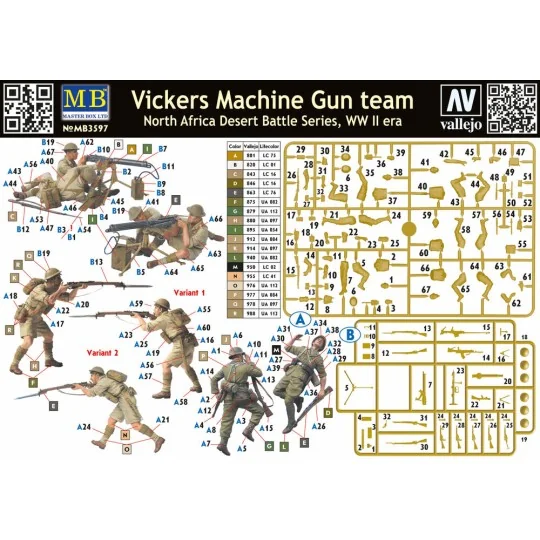 Vickers machine-gun crew, Desert battle, 1/35 - Master Box Ltd. 3597