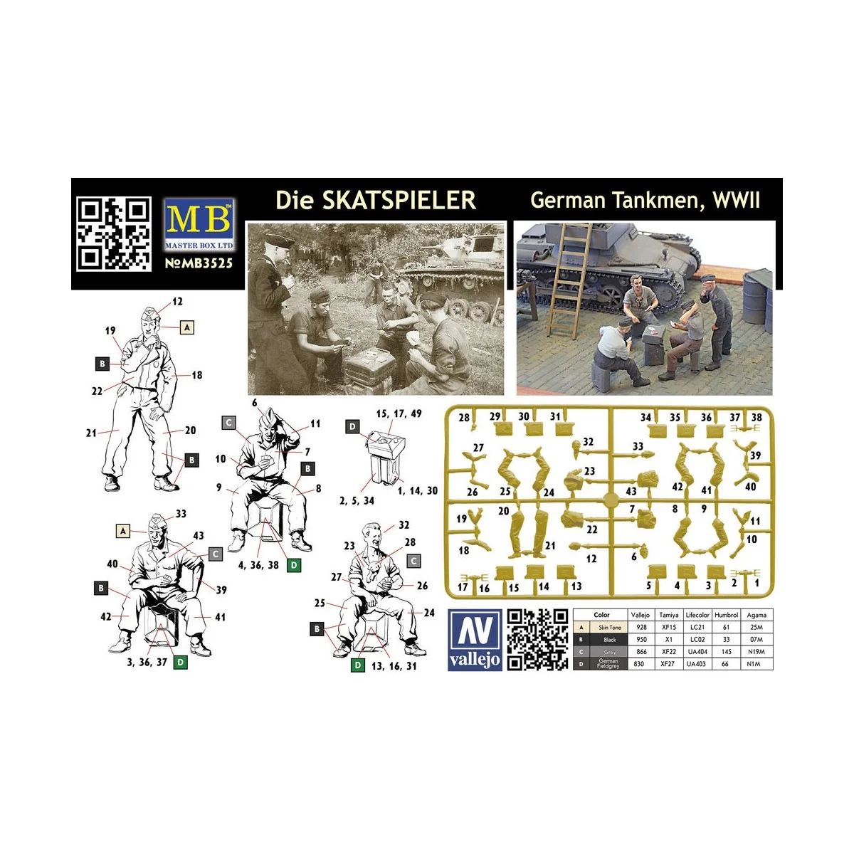 Skatspieler, 1/35 - Master Box Ltd. 3525