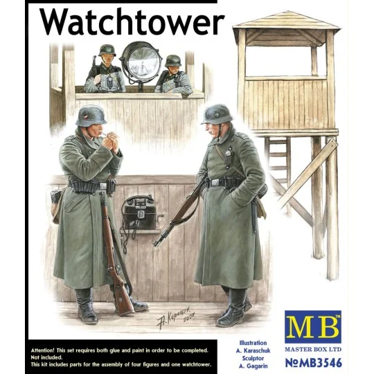 Watch Tower' w/4 figs, 1/35 - Master Box Ltd. 3546