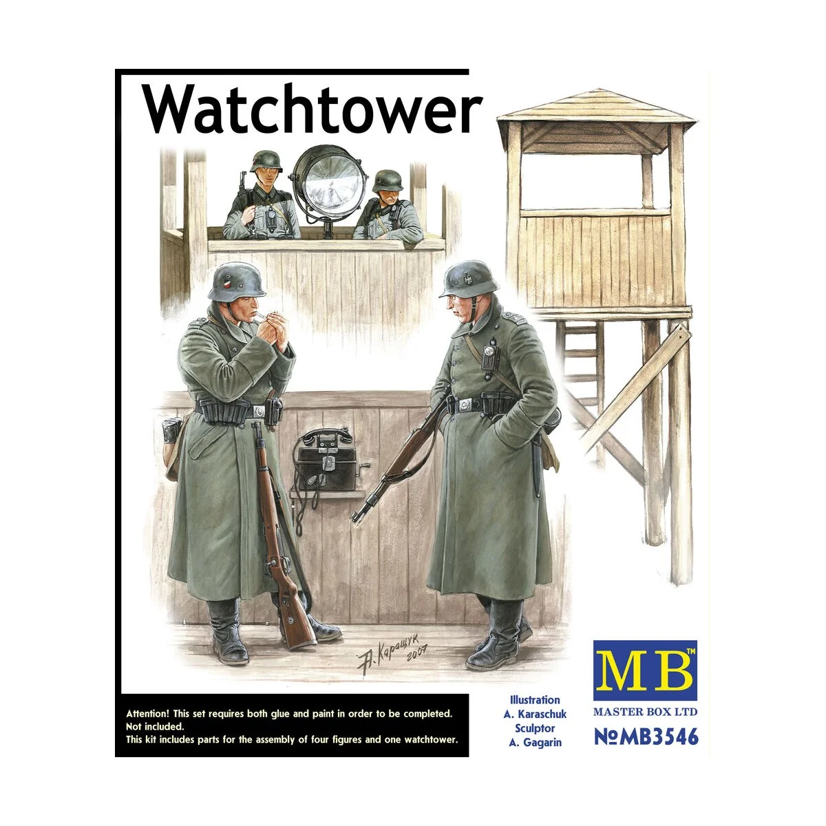 Watch Tower' w/4 figs, 1/35 - Master Box Ltd. 3546