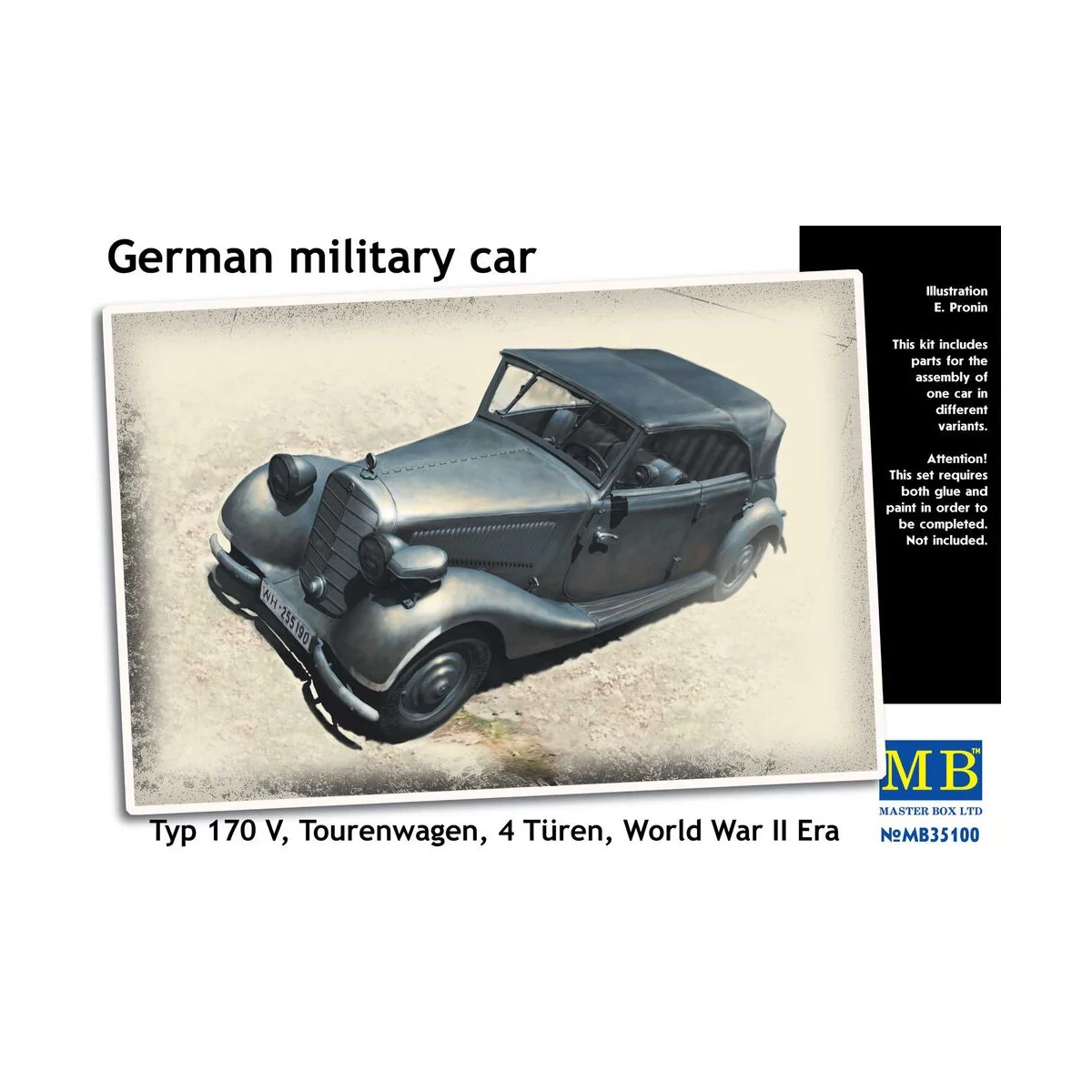 Germ. military car Typ 170V Tourenwagen, 1/35 - Master Box Ltd. 35100