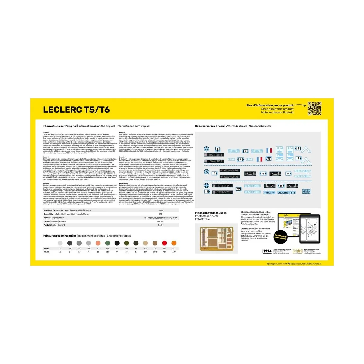 STARTER KIT Leclerc T5/T6, 1/35 - Heller 57142 STARTER KIT Leclerc T5/T6, 1/35 - Heller 57142
