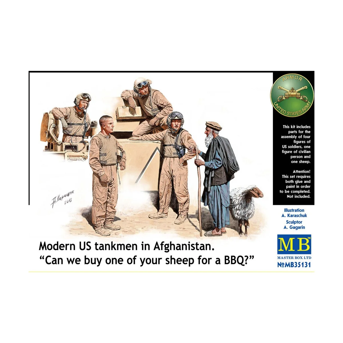 Modern U.S. tankmen in Afghanistan, 1/35 - Master Box Ltd. 35131