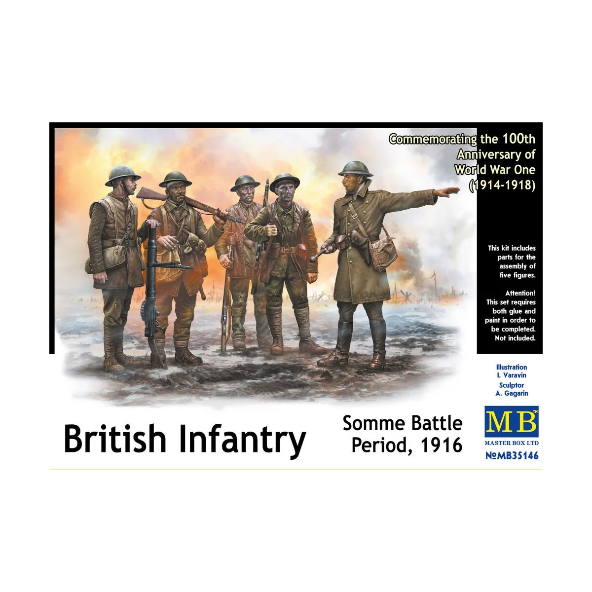 British infantry, Somme battle, 1916, 1/35 - Master Box Ltd. 35146