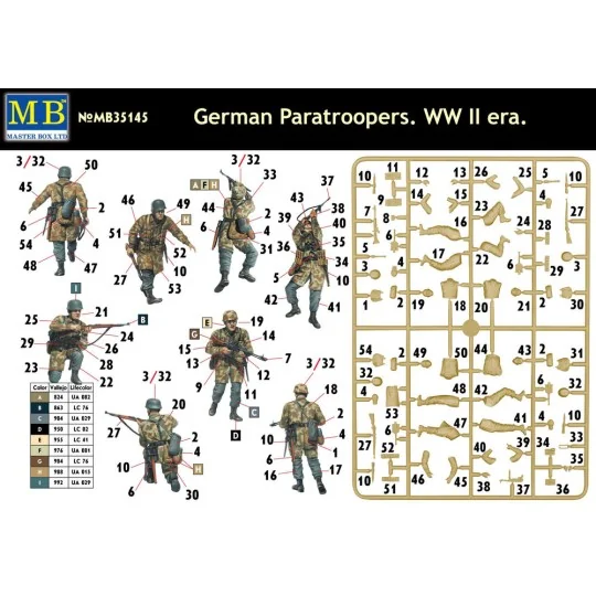 German Paratroopers, WWII era, 1/35 - Master Box Ltd. 35145