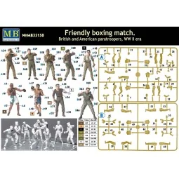 Friendly boxing match.Brit.+Amer.paratro, 1/35 - Master Box Ltd. 35150 2