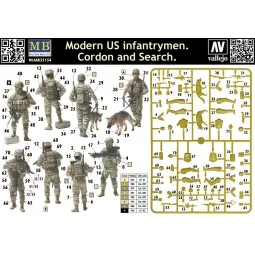 Modern U.S.infantrymen. Cordon and Searc, 1/35 - Master Box Ltd. 35154 2