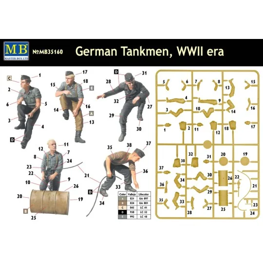 German tankmen, WWII era, 1/35 - Master Box Ltd. 35160