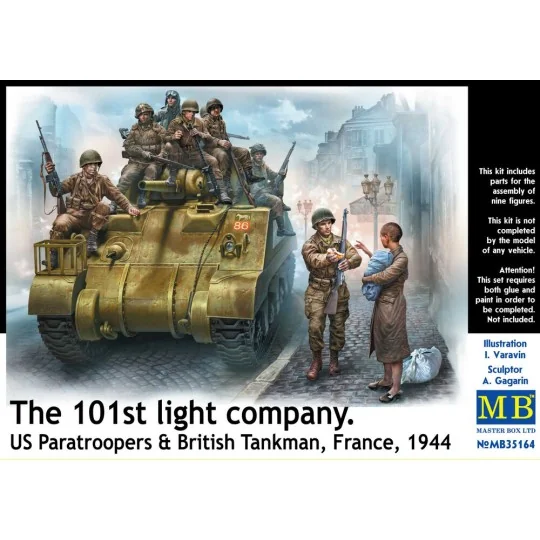 101th light company.US paratroopers and British tankmen, 1/35 - Mas...