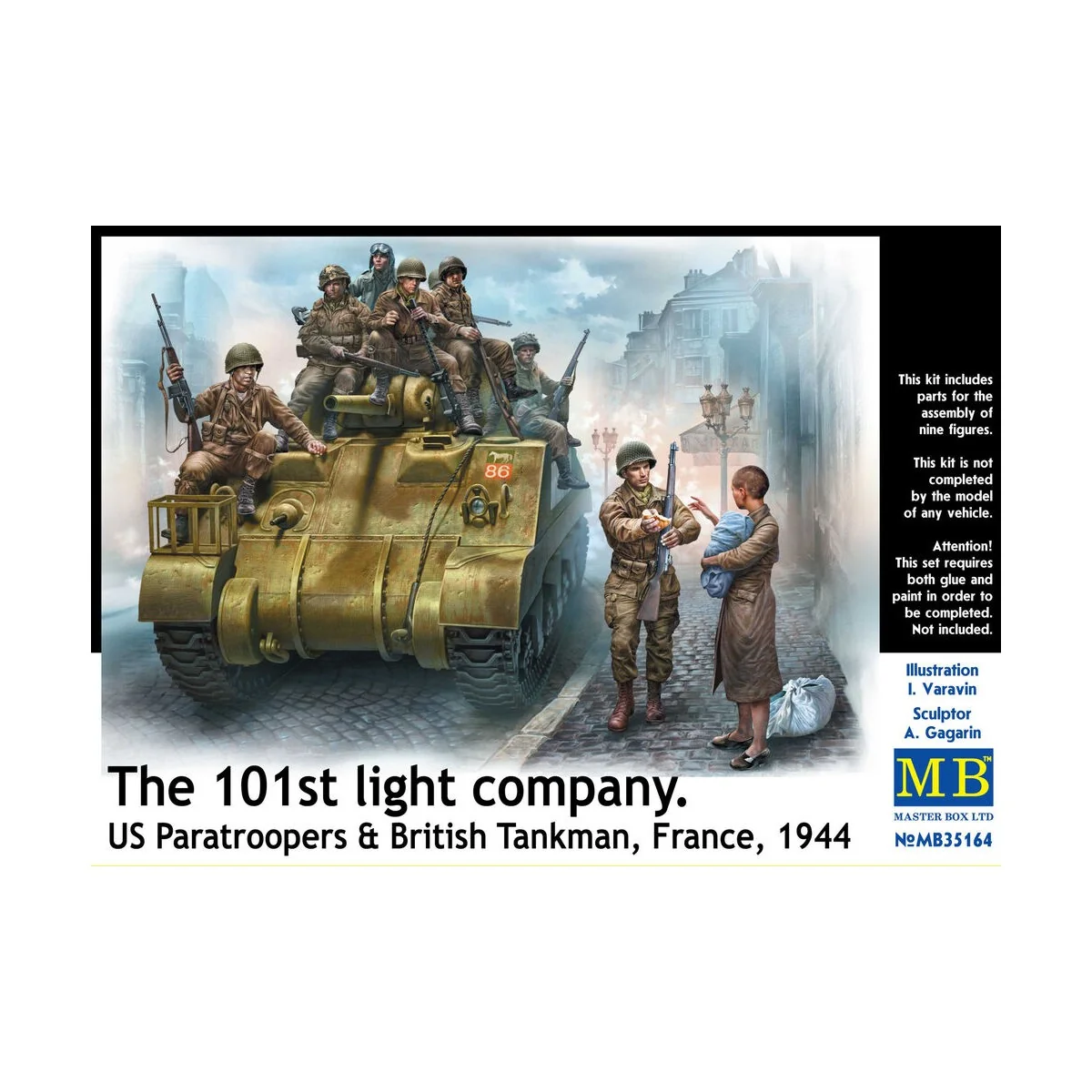 101th light company.US paratroopers and British tankmen, 1/35 - Mas...