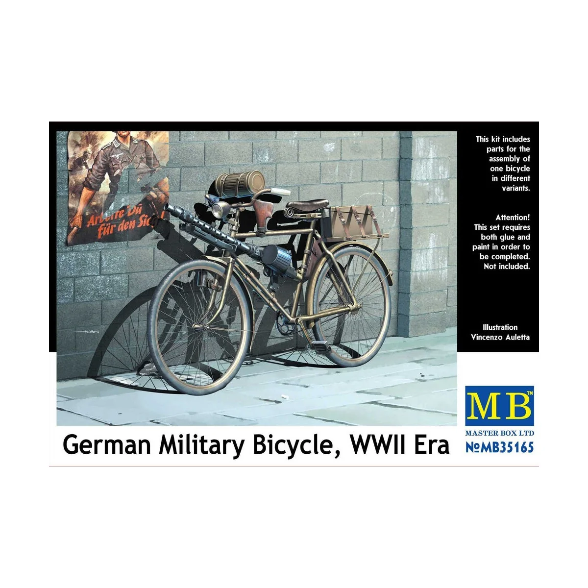 German military bicycle, WWII Era, 1/35 - Master Box Ltd. 35165