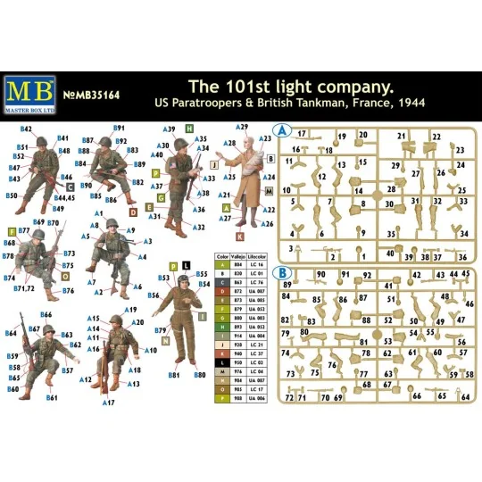 101th light company.US paratroopers and British tankmen, 1/35 - Mas...