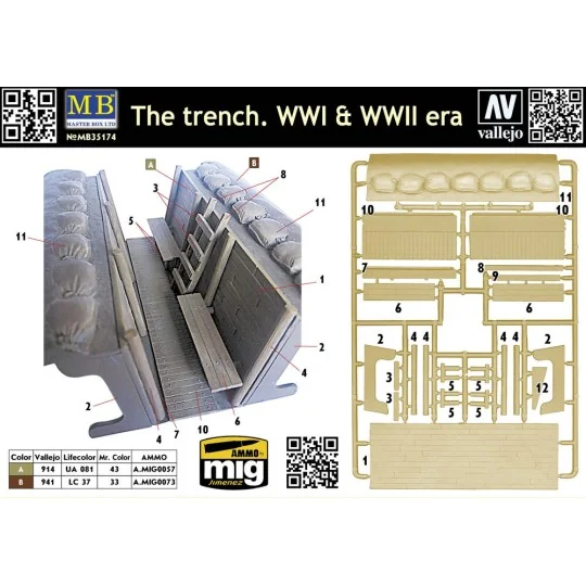 The trench. WWI & WWII era, 1/35 - Master Box Ltd. 35174