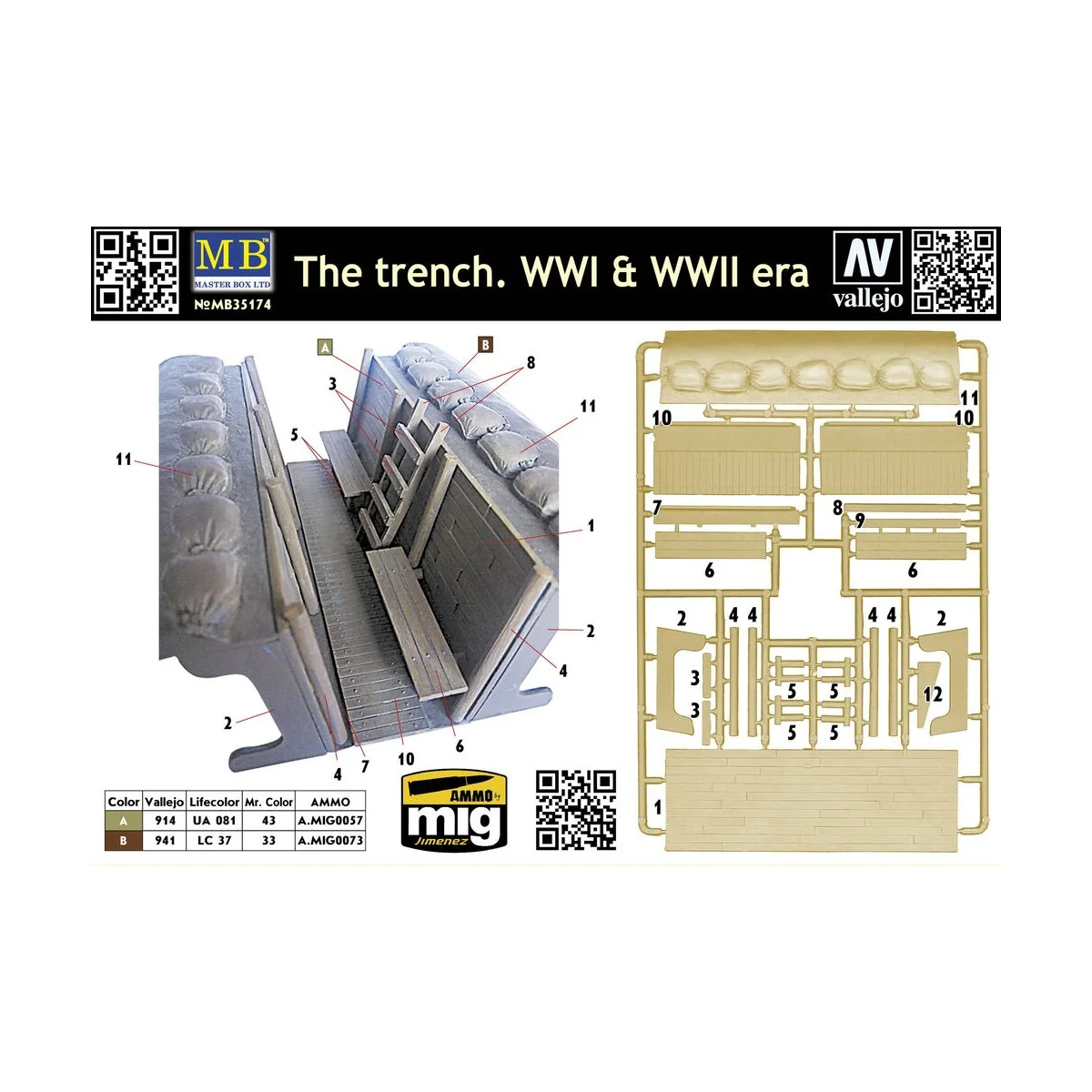 The trench. WWI & WWII era, 1/35 - Master Box Ltd. 35174