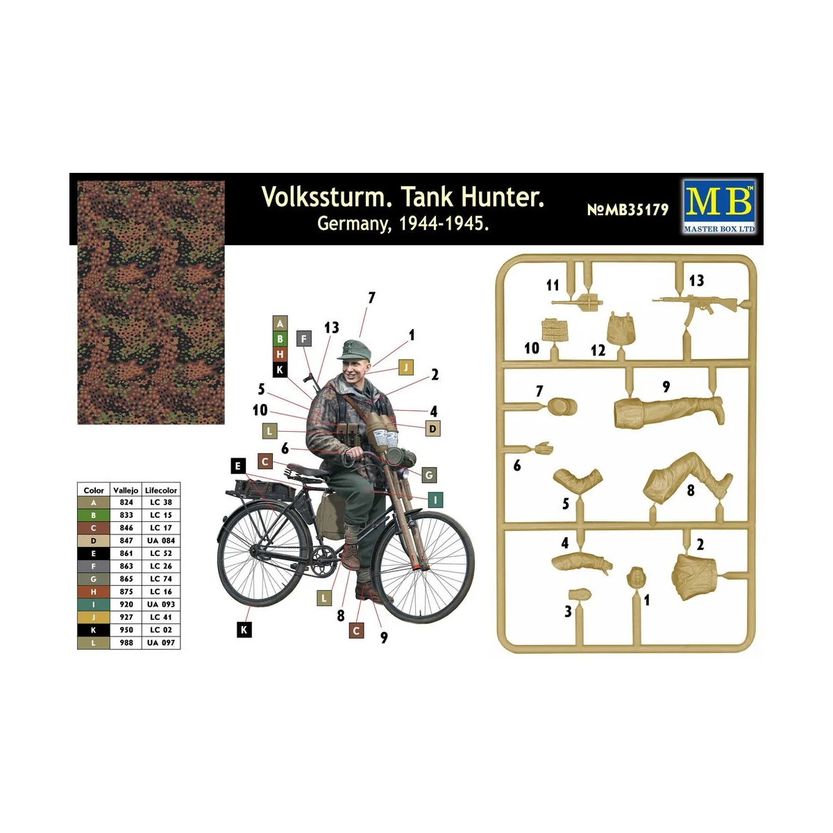 Volkssturm.Tank Hunter, 1944-1945, 1/35 - Master Box Ltd. 35179