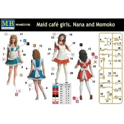 Maid cafe girls. Nana and Momoko, 1/35 - Master Box Ltd. 35186 2