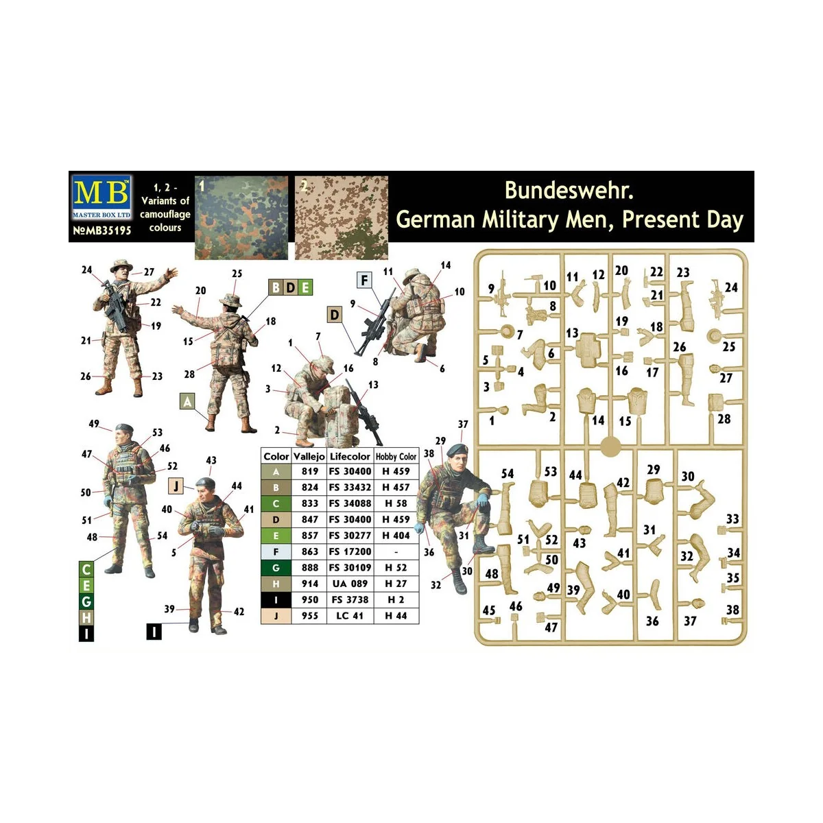 Bundeswehr, German military men, Present day, 1/35 - Master Box Ltd...