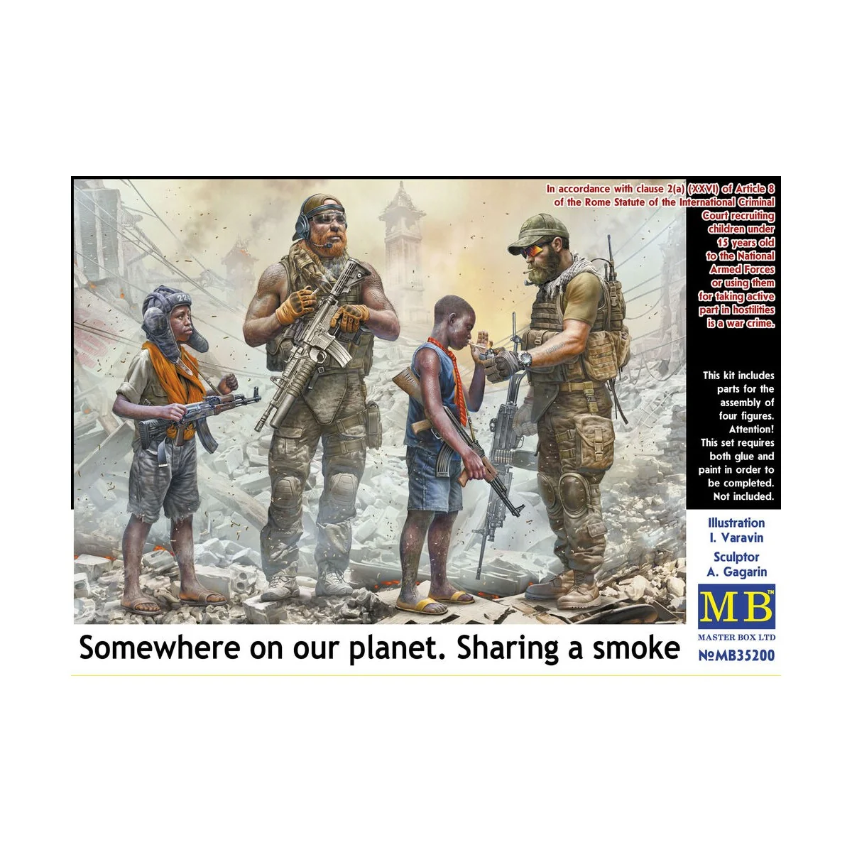 Somewhere on our planet. Sharing a smoke, 1/35 - Master Box Ltd. 35200