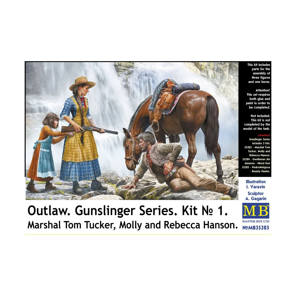 Outlow. Gunslinger series Kit No.1. Marshal Tom Tucker, Molly a.Reb...