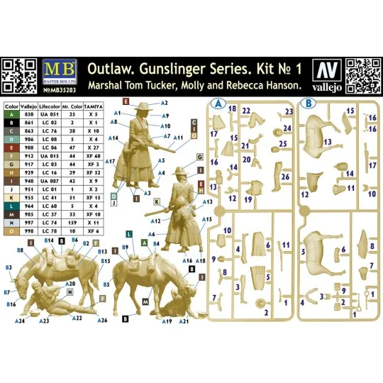 Outlow. Gunslinger series Kit No.1. Marshal Tom Tucker, Molly a.Reb...