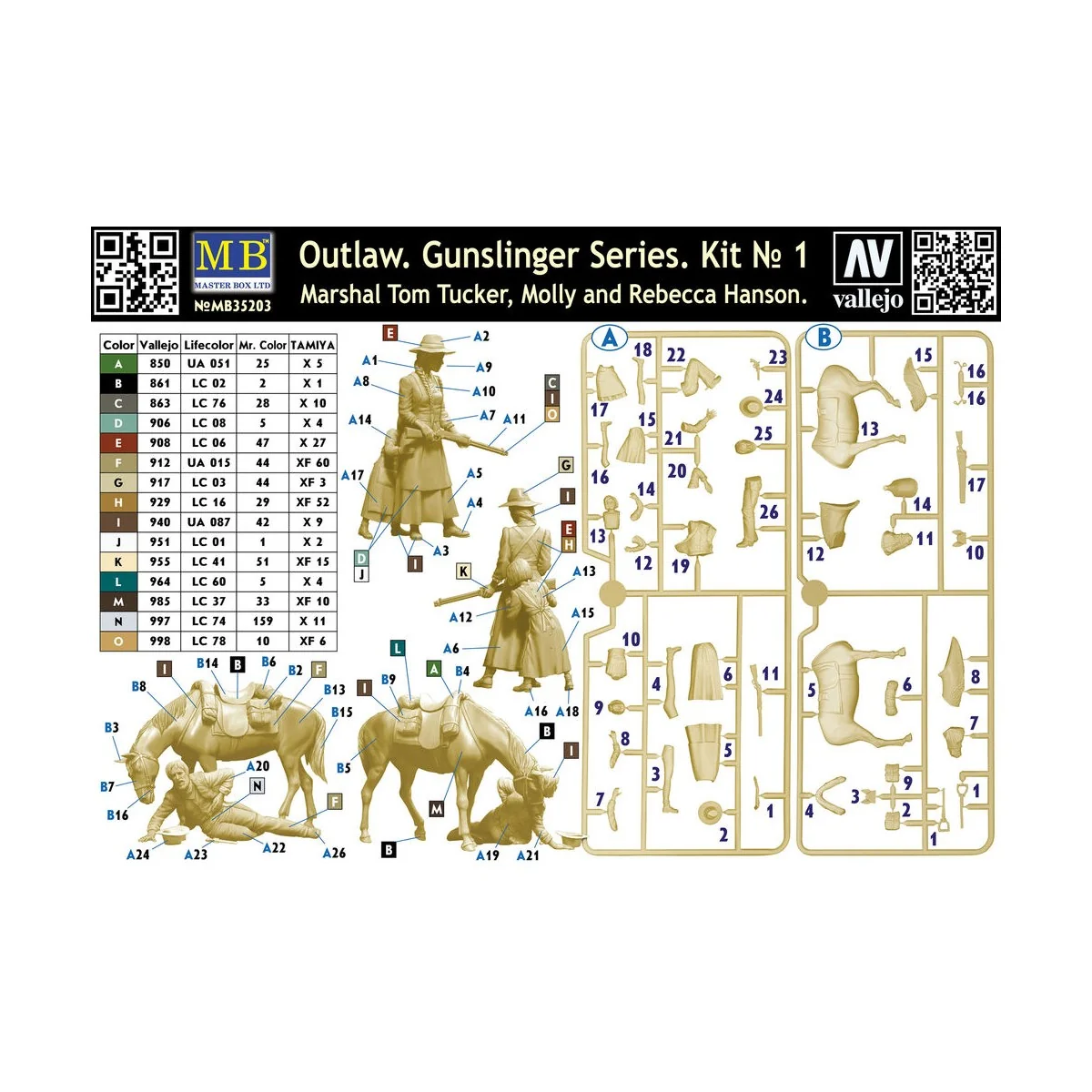 Outlow. Gunslinger series Kit No.1. Marshal Tom Tucker, Molly a.Reb...