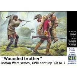Wounded brother. Indian Wars series, XVIII century. Kit No. 2, 1/35...