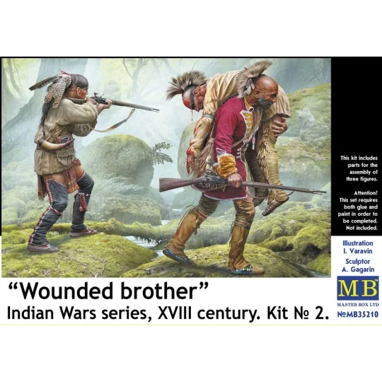 Wounded brother. Indian Wars series, XVIII century. Kit No. 2, 1/35...