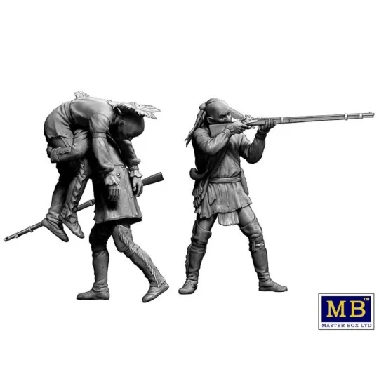 Wounded brother. Indian Wars series, XVIII century. Kit No. 2, 1/35...