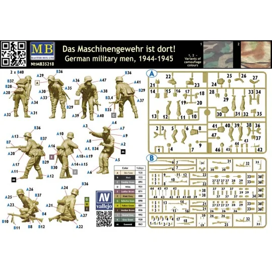 German military men, 1944-1945. Das Maschinengewehr ist dort!, 1/35...