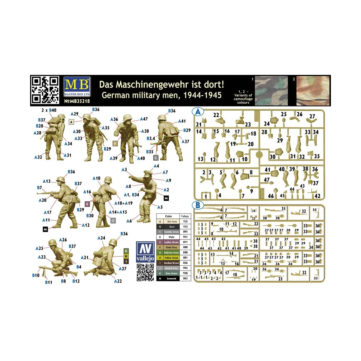 German military men, 1944-1945. Das Maschinengewehr ist dort!, 1/35...