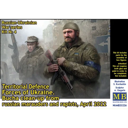 Russian-Ukrai Warseri, Kit No4.Territ DefForc Ukrai.Bucha cle-up ma...