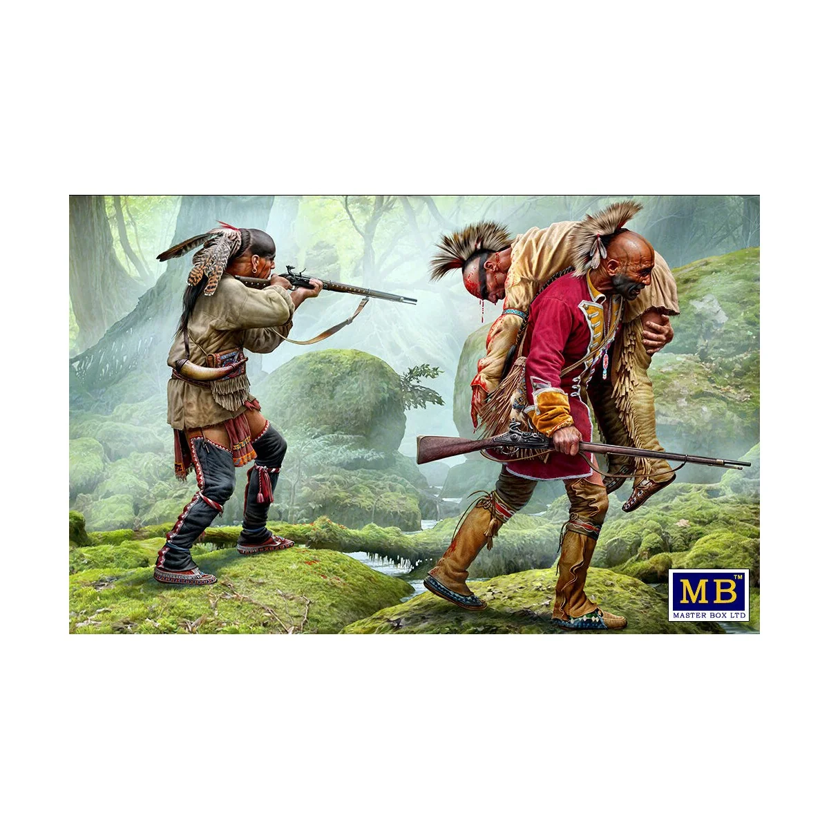 Wounded brother. Indian Wars series, XVIII century. Kit No. 2, 1/35...